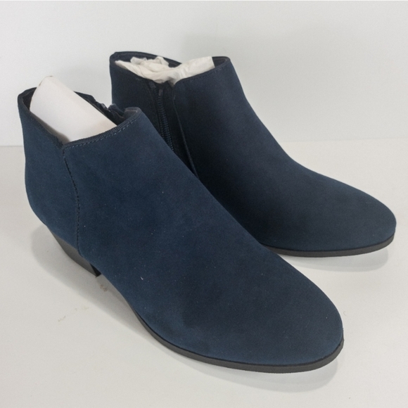 Style & Co Wileyy Round Toe Ankle Fashion Boots Blue  -Wide - Picture 5 of 7